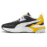 Puma Vis2k Lace Up Mens Black, White, Yellow Sneakers Casual Shoes 39231831