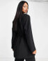 ASOS DESIGN tux belted blazer in black