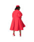 Barbie Plus Size 1960s Style Red Flare Swing Coat