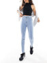 Dr Denim Petite Solitaire high waist super skinny jeans in beck pale plain wash