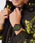 ფოტო #5 პროდუქტის Men's Thunderstorm Chrono Green Silicone Strap Watch 43mm