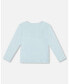 ფოტო #3 პროდუქტის Big Girls Organic Cotton T-Shirt With Print Light Blue