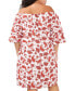 Plus Size Printed Off-The-Shoulder Dress
