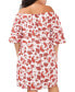 ფოტო #4 პროდუქტის Plus Size Printed Off-The-Shoulder Dress