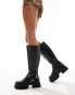 Фото #12 товара ASOS DESIGN Cady knee high harness boots in black