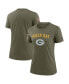 ფოტო #2 პროდუქტის Women's Olive Green Bay Packers 2022 Salute To Service Legend T-shirt