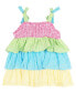 ფოტო #2 პროდუქტის Baby Girl Color Blocking Seersucker Dress