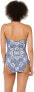Фото #2 товара Michael Michael Kors Women's 236219 One-Piece Grecian Blue Swimsuit Size 4