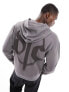 ASOS DARK FUTURE oversized hoodie in charcoal grey with graffiti back print Volcanic Glass, S - фото #1