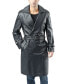 Men Xander Classic Leather Long Trench Coat