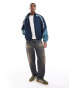 Bershka panelled track jacket in blue BLAU, M - фото #1