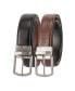 Фото #3 товара Men's Reversible Textured Stretch Casual Belt, Created for Macy's