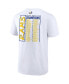 ფოტო #4 პროდუქტის Men's White Los Angeles Rams Super Bowl LVI Champions Stacked Roster T-shirt