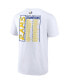 Men's White Los Angeles Rams Super Bowl LVI Champions Stacked Roster T-shirt Белый, L - фото #4