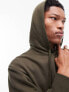 Topman classic fit hoodie in khaki