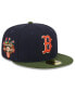 Фото #1 товара Men's Navy Boston Red Sox Sprouted 59FIFTY Fitted Hat