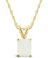 ფოტო #2 პროდუქტის Opal (3/4 ct.t.w ) Pendant Necklace in 14K White Gold or 14K Yellow Gold