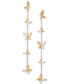 ფოტო #1 პროდუქტის Gold-Tone Crystal Social Butterfly Linear Earrings