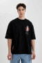 Erkek T-shirt Siyah B5528ax/bk81