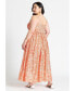 Фото #1 товара Plus Size Shirred Bodice Flare Dress