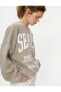 Фото #2 товара Kolej Oversize Sweatshirt Uzun Kollu Bisiklet Yaka