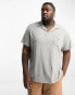 Фото #1 товара Polo Ralph Lauren Big & Tall icon logo pocket cotton terry polo in grey marl