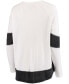 ფოტო #4 პროდუქტის Women's White Oregon Ducks Contrast Boyfriend Raglan Thermal Long Sleeve T-Shirt