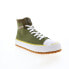 Фото #2 товара Diesel S-Principia Mid Mens Green Canvas Lace Up Lifestyle Sneakers Shoes 12