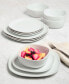 Фото #2 товара Whiteware Soft Square 12-Pc. Dinnerware Set, Service for 4, Created for Macy's