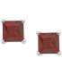 ფოტო #4 პროდუქტის Garnet Square Stud Earrings (1 ct. t.w.) in 14k Gold