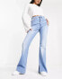 Фото #2 товара Stradivarius flare jean with side split in light blue