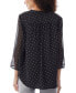 ფოტო #2 პროდუქტის Women's V-Neck Pleat Front 3/4 Sleeve Tunic