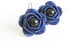 Фото #1 товара Синие серьги с подвесками и черными жемчужными цветами Estrela
