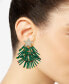 Gold-Tone Pavé & Multicolor Bead Holiday Tree Drop Earrings, Created for Macy's