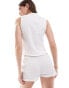 Фото #4 товара ASOS DESIGN textured boxer short co ord in ivory