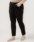 Plus Size Cassie Mid Rise Slim Straight Leg Ponte Pants