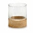 Candleholder Brown Transparent Wood Crystal 10 x 11,1 x 10 cm (18 Units)