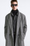 Фото #6 товара Двубортное пальто в елочку ZARA