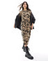 New Look animal print crinkle smock midi dress 34 - фото #4