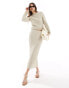 Фото #8 товара Vero Moda textured long sleeved top co-ord in beige