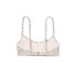 Фото #6 товара Juniors' Smocked Bralette Bikini Top - Xhilaration™ Beige Dot Print size XS (00)