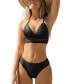 ფოტო #1 პროდუქტის Women's Mesh Halter Triangle Mid Rise Bikini Set