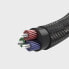 Kątowy boczny przewód kabel audio AUX 2x mini jack 3.5 mm 1m niebieski