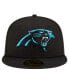 Фото #1 товара Men's Black Carolina Panthers Team Basic 59FIFTY Fitted Hat