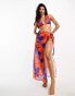 Фото #1 товара Public Desire abstract print chiffon maxi sarong in multi