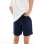 Фото #2 товара ASOS DESIGN 2 pack slim stretch chino shorts in black and navy save