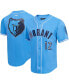Men's Ja Morant Blue Memphis Grizzlies Capsule Player Baseball Button-Up Shirt