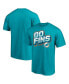 Фото #1 товара Men's Aqua Miami Dolphins Hometown Collection 1st Down T-shirt