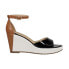 Фото #1 товара VANELi Lemy Color Block Wedge Ankle Strap Womens Black, Brown Casual Sandals LE