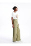 Фото #3 товара LCW Vision Beli Lastikli Düz Keten Karışımlı Kadın Pantolon
